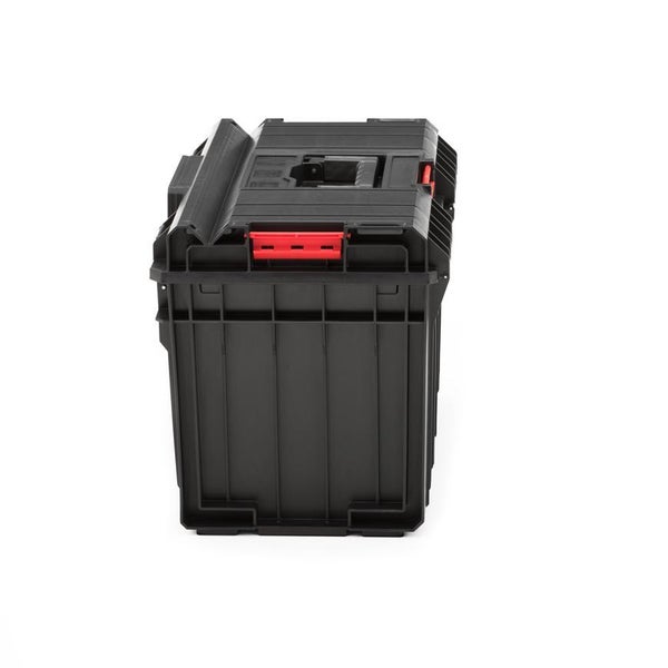 PROREGAL QBRICK Werkzeugkasten One HxBxT 38,5 x 58,5 x 40 cm 52 Liter Traglast Bis Zu 120 kg Mit Deckgriff Mit Klemmverschlüsse Schwarz