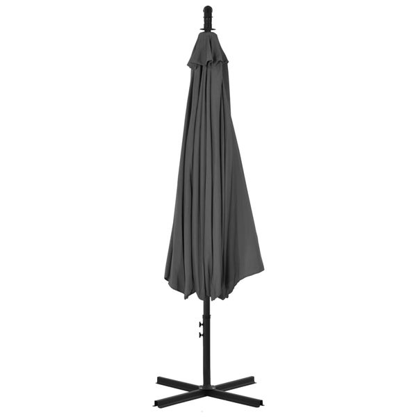 Ampelschirm mit Stahl-Mast 300 cm Anthrazit
