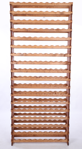 Weinregal VINOTECA FLEX PRO HxBxT 247x103x28cm 180 Flaschen auf 18 Ebenen Massives Kiefernholz Braun geölt