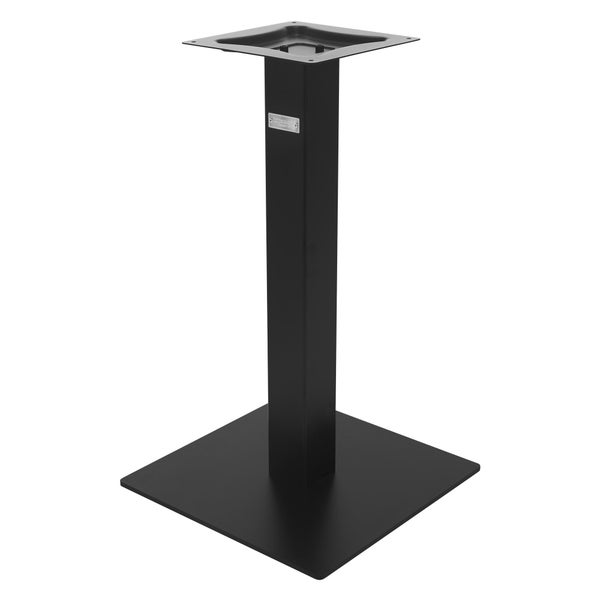 ML-Design Tischgestell Single Schwarz Höhe 72cm, aus pulverbeschichteteter Stahl, Metall Tischsäule mit 43x43 cm Bodenplatte, Esstisch Einzel Tischuntergestell, Indoor & Outdoor, inkl. Montagematerial