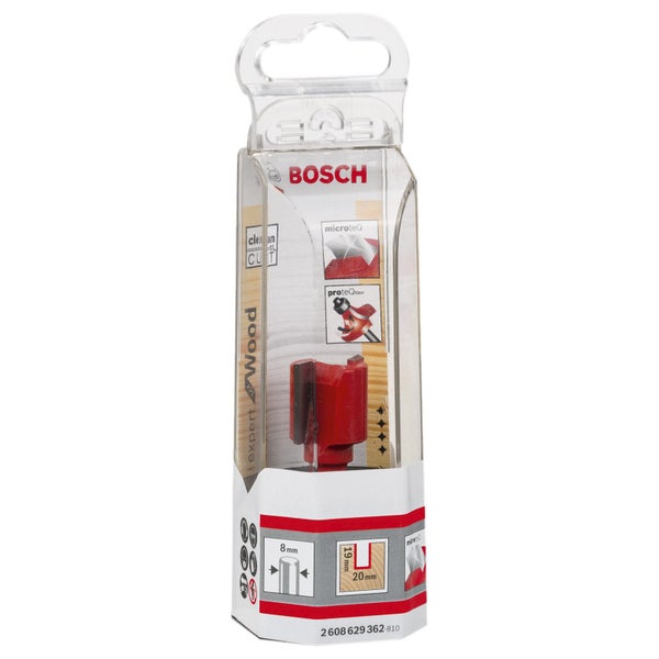 Bosch Nutfräser Expert for Wood 8 mm D1 20 mm L 19 mm G 56 mm - 2608629362