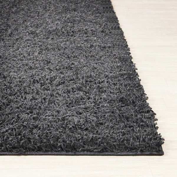 Moderner Hochfloriger Shaggy Teppich Dunkelgrau 200x290 cm LILLY