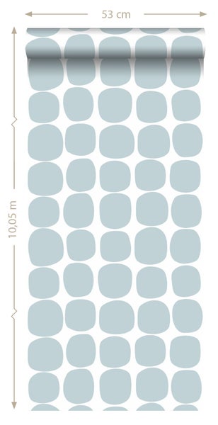 Tapetenrolle mit Punktmuster, 53 cm breit, 10,05 m lang