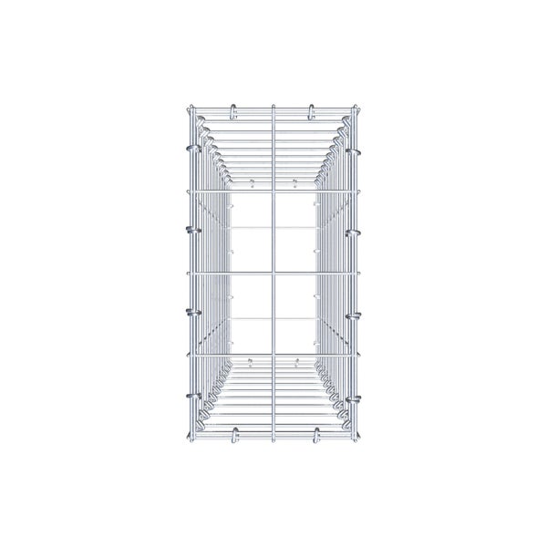Gabione 100 cm x 20 cm x 40 cm (L x H x T), Maschenweite 10 cm x 10 cm, C-Ring