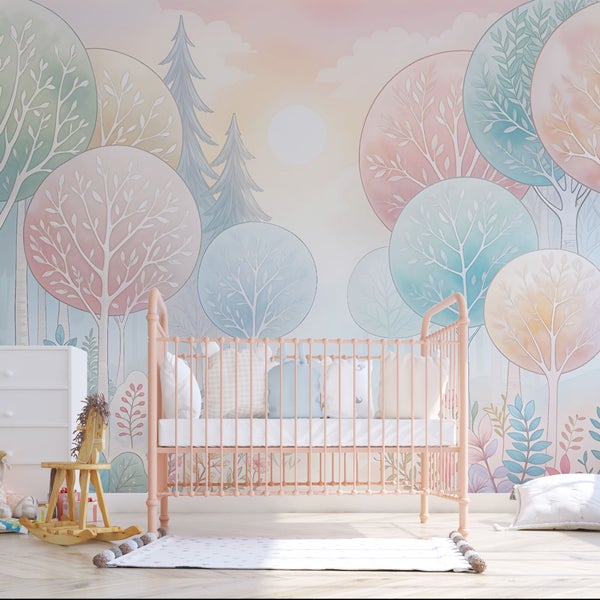 Kindertapete Lichterwald 450 x 250 cm
