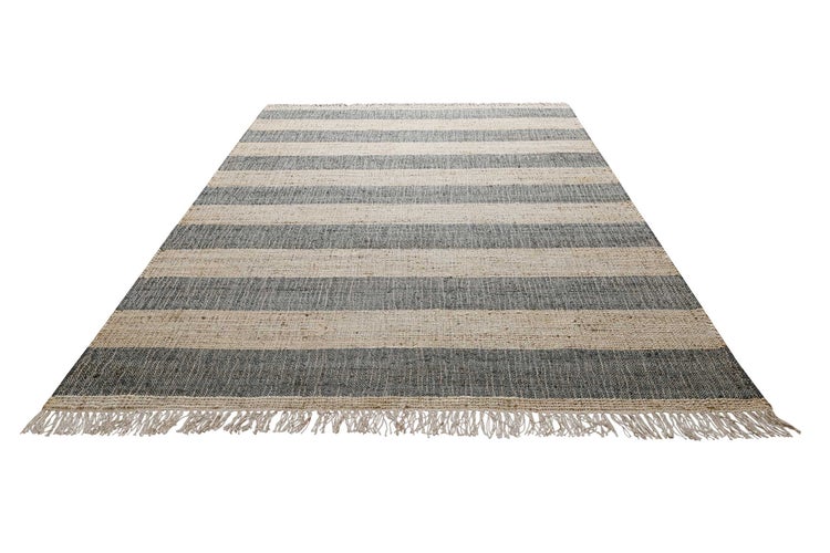 Handwebteppich Beige Grün aus Naturfaser Virgil Green Looop 130x190 cm