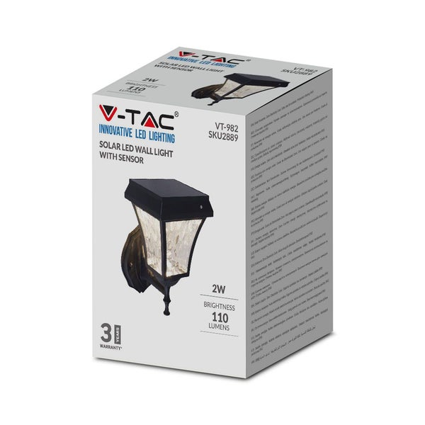 V-Tac Solar LED Wandleuchte mit Sensor Verpackung