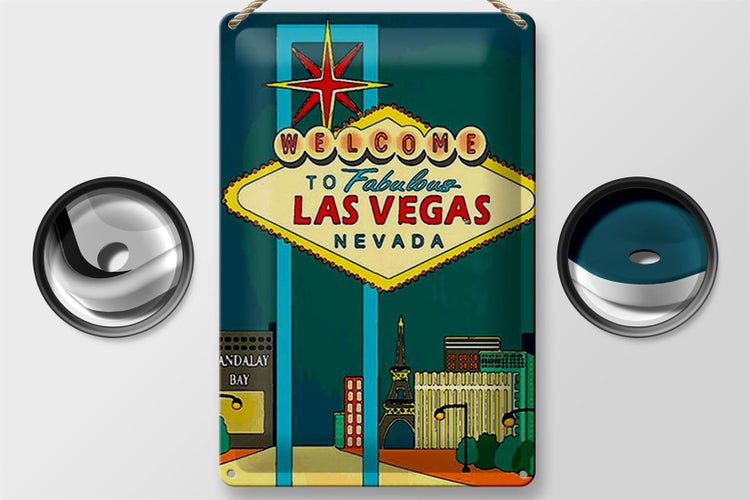 Blechschild Spruch 20x30cm welcome to fabulous las vegas
