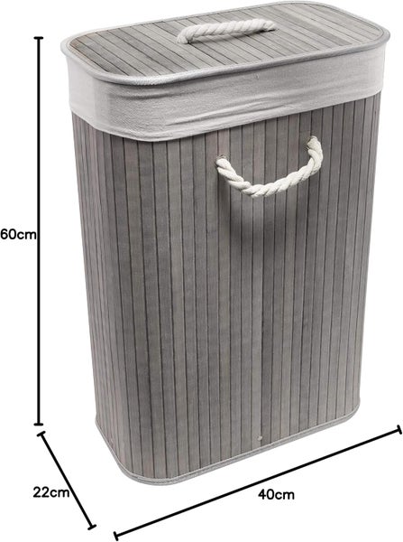 Wäschebox, Faltbare Wäschetruhe rechteckig, 75 L Volumen, H x B x T: ca. 60 x 40 x 22 cm
