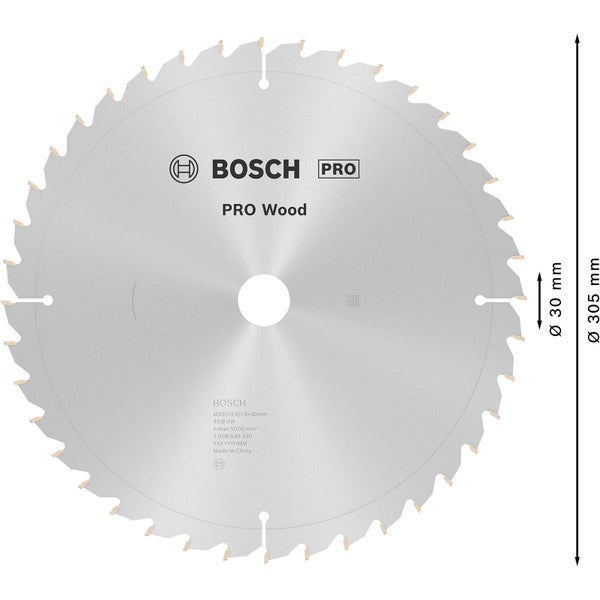Bosch Pro Holzsägeblatt Durchmesser 305 Millimeter