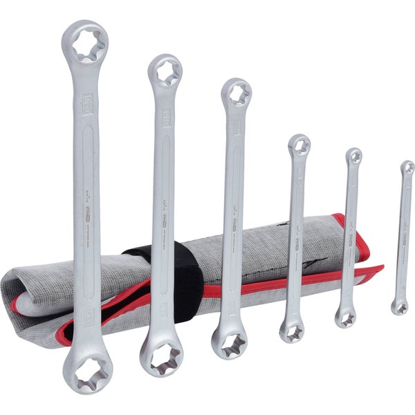 Satz Torx-Ringschlüssel mit Rolltasche