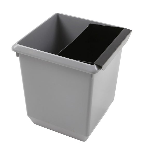 PROREGAL Viereckiger Kegelförmiger Papierkorb 21 Liter HxBxT 31 x 28 x 28 x m Kunststoff Grau