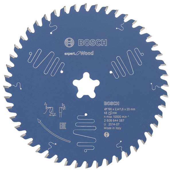 Bosch Kreissägeblatt Expert for Wood für Tischkreissägen 190 x Stern x 2,4 mm 48 - 2608644087