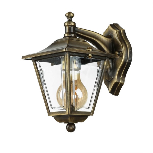 Wandleuchte im Laternenstil mit klarem Glas