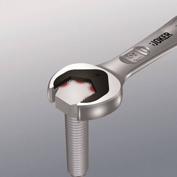 Joker Maulschlüssel greift Schraube