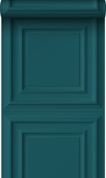 Origin Wallcoverings Tapete Holzwandverkleidung Petrolblau - 53 cm x 10.05 m - 347813