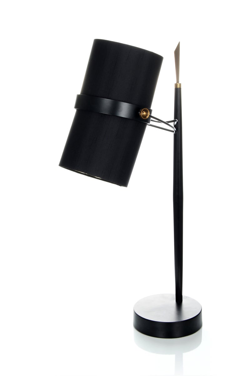 Minimalistische Tischlampe schwarz, Klassisch Moderne Nachttisch Lampe | Wohnzimmer Esszimmer Leuchte