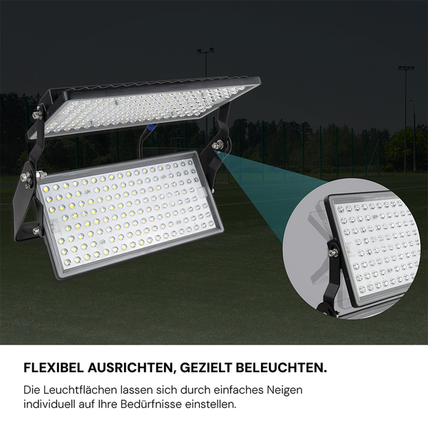 LUXULA Stadion Fluter LED Flutlicht 500W Baustrahler 70000lm 5000K Neutralweiß IP65 Profi Hallenstrahler