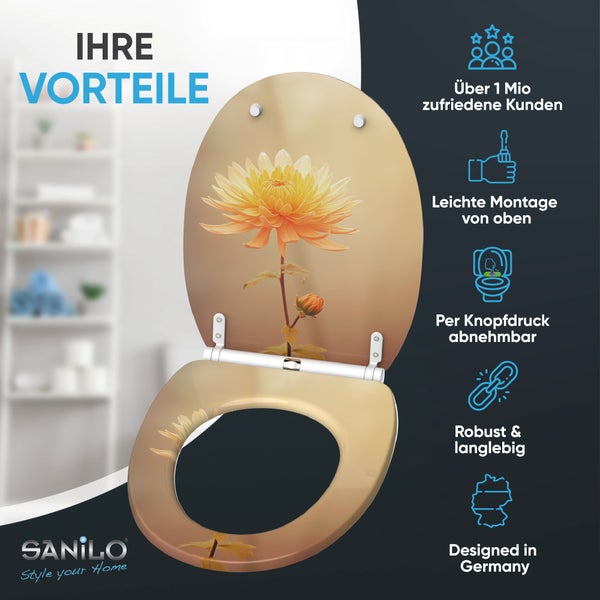WC-Sitz mit Absenkautomatik & Top Fix Mum