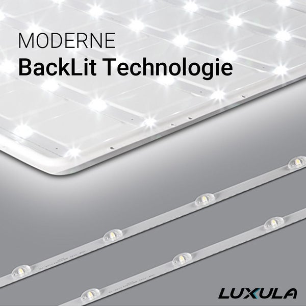 LED Panel mit BackLit Technologie und zwei LED Streifen von Luxula