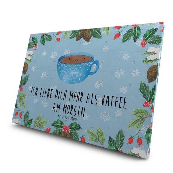 Mr. & Mrs. Panda Tee Adventskalender Kaffee Tasse - Blau Pastell