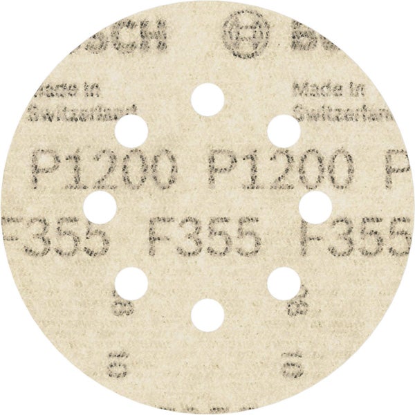 Schleifscheibe mit Körnung P1200 und Löchern zur Staubabsaugung
