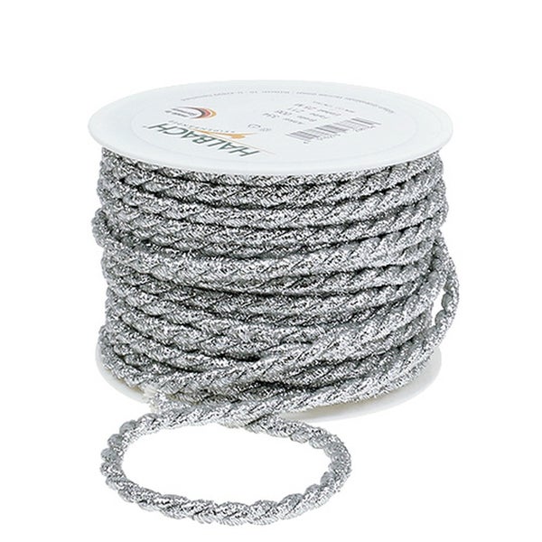 Spule mit silberfarbener Kordel