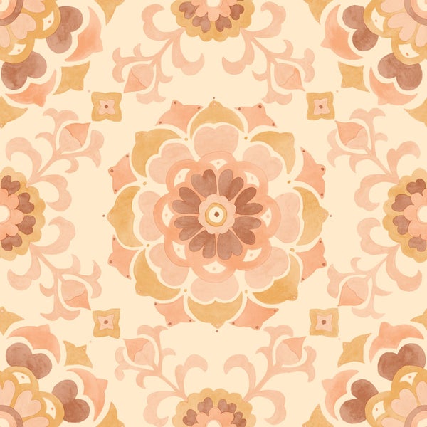 Illustration mit floralem Muster