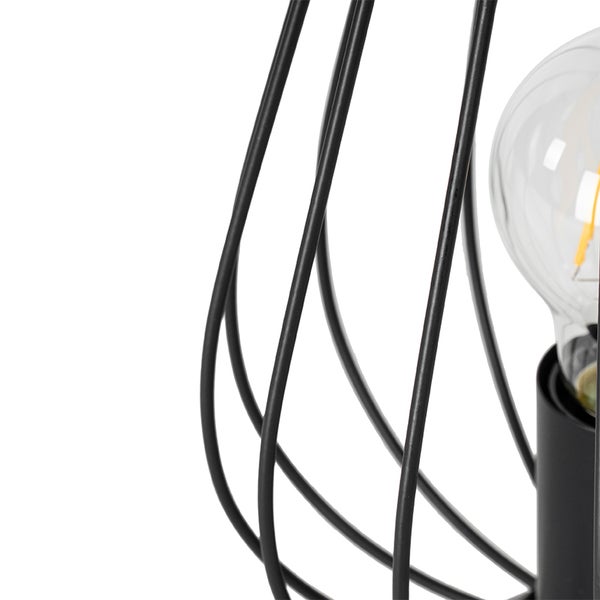 Draht-Hängeleuchte mit Glühbirne