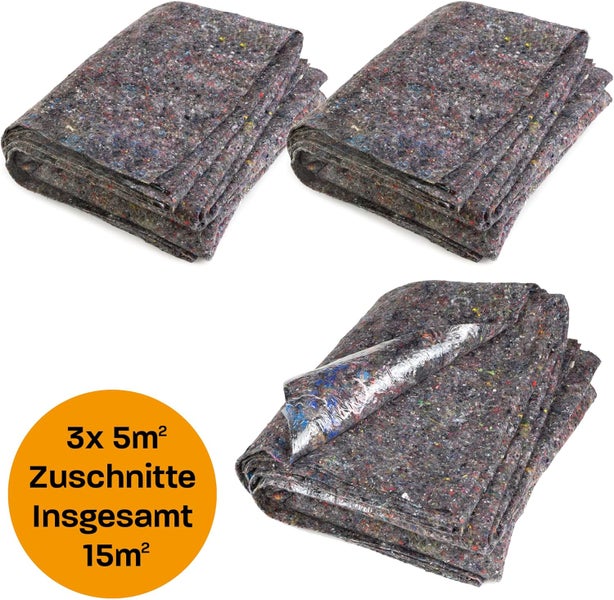 Hinrichs Malervlies 15 m 180g/m² - 3 x 5m² Zuschnitt Abdeckvlies rutschfest