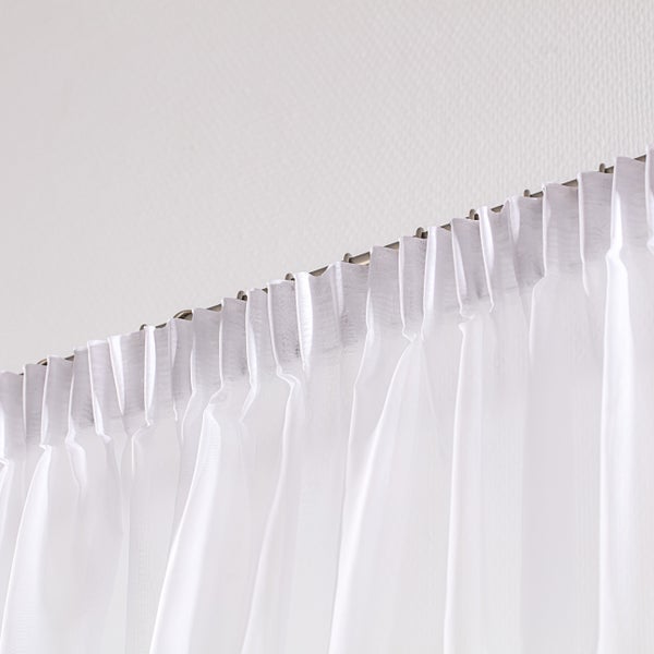 GARDINE Voile mit Kräuselband und Bleiband, weiß, 300x265 cm