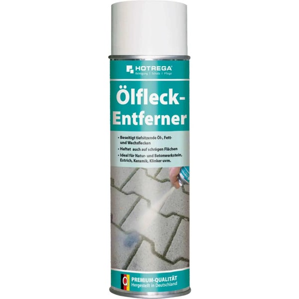Hotrega Oelfleckentferner Spraydose zur Beseitigung von Oel Fett und Wachsflecken auf Stein und Betonflaechen