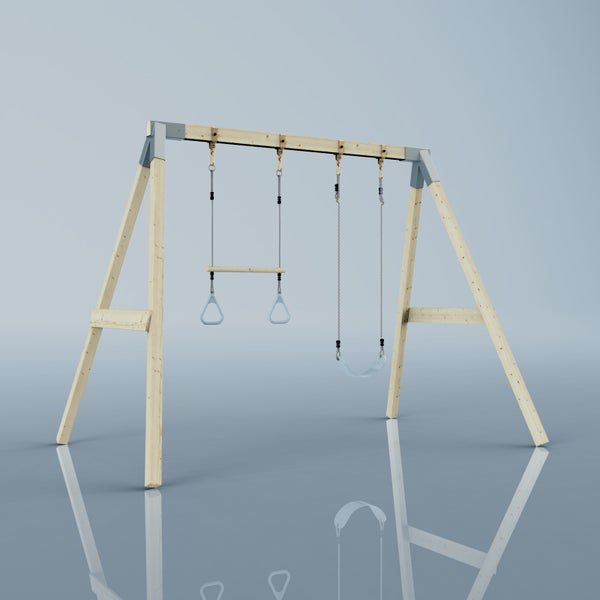 Junge Buchenpflanzen in schwarzen Pflanzbeuteln in Reihen in einem Gewächshaus aufgestellt.