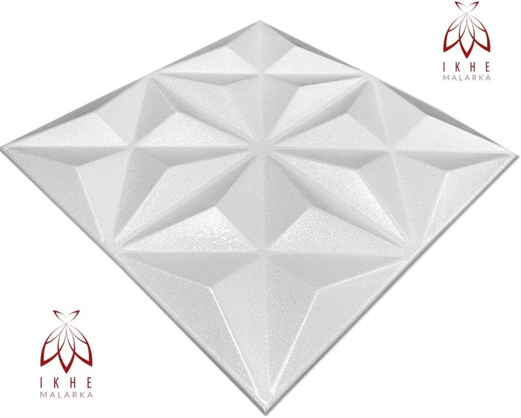 Polystyrol XPS Styropor 3D Paneelen Deckenpaneelen Dekoren 50x50cm 3mm stärke Origami Weiß