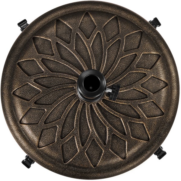 Runder Sonnenschirmständer mit floralem Muster