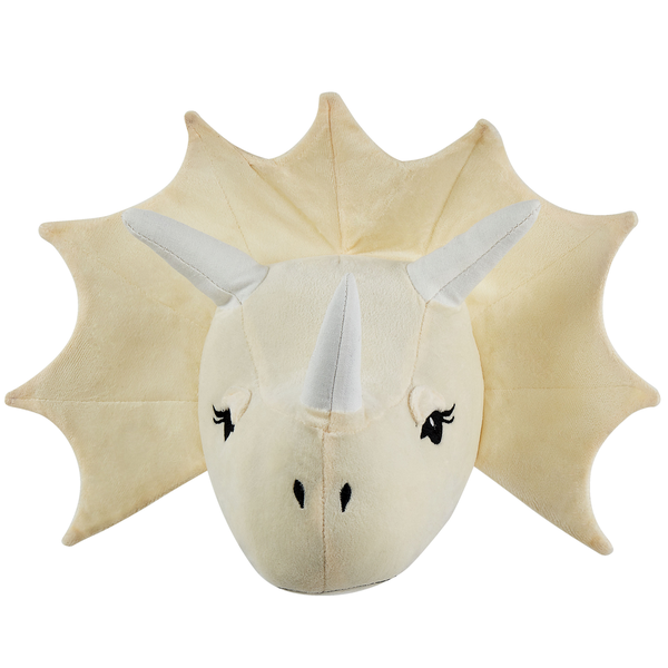Wanddekoration für Kinder Dinosaurier REXX Baumwolle 29 cm Hellbeige