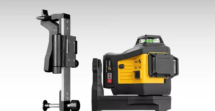 Stabila Kreuzlinienlaser LAX 600 G mit Wandhalterung für präzises Ausrichten und Nivellieren
