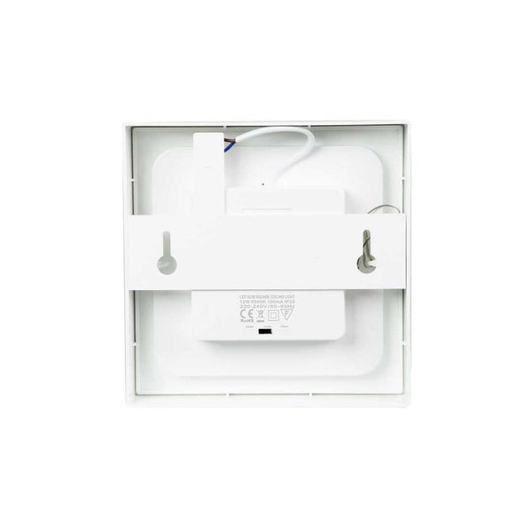 Quadratische LED Deckenleuchte, Rückansicht