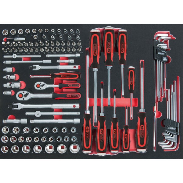 KS TOOLS 1/4+3/8 SCS Steckschlüssel-Satz 118tlg. in 1/1 Systemeinlage - 711.0118