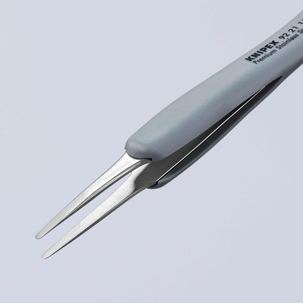 Knipex Gummi-Pinzette ESD Edelstahl 123 mm - 922111ESD