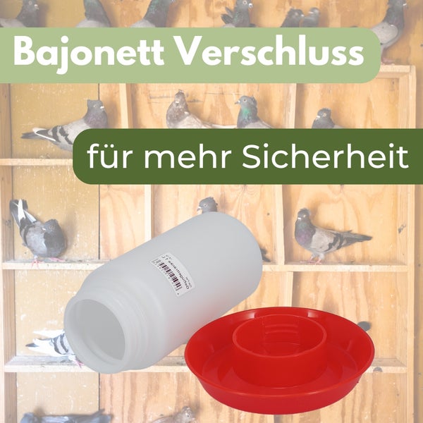 Hühnertränke Geflügeltränke automatisch Hühner Küken Tauben Tränke Wassertränke Wasserspender Stülptränke 1 L