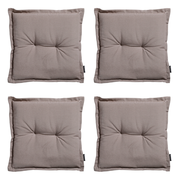 Sitzkissen Panama taupe - Ca. 50x50 cm - 4er-Set
