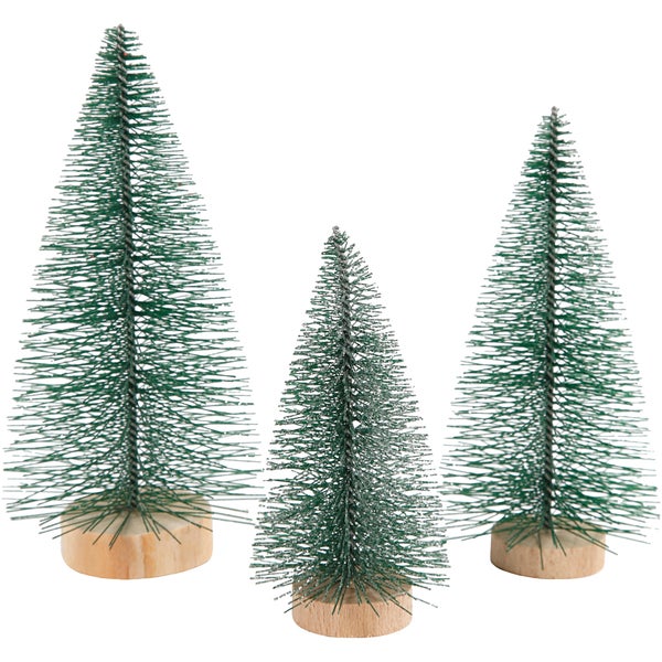 Creativ Company  Weihnachtsbäume, H 10+13+14 cm, 3 Stk