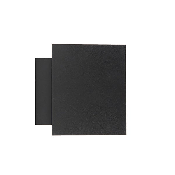 2er-Set Design-Wandleuchten schwarz und gold quadratisch - Sola