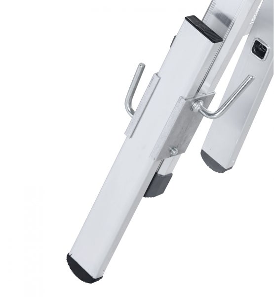 Detailansicht einer Aluminiumleiter mit Haken