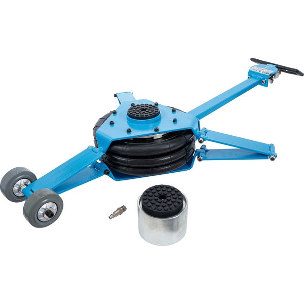 Pneumatischer Wagenheber mit Rädern und Hebeadapter