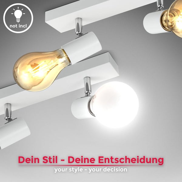 Deckenstrahler - schwenkbar, E27 Fassung, 2-flammig, weiß