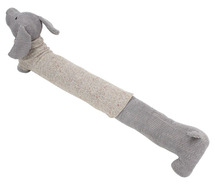 FRANK FLECHTWAREN | Zugluftstopper Waldemar, POLYESTER, SAND, 80 x 16 x 23 cm
