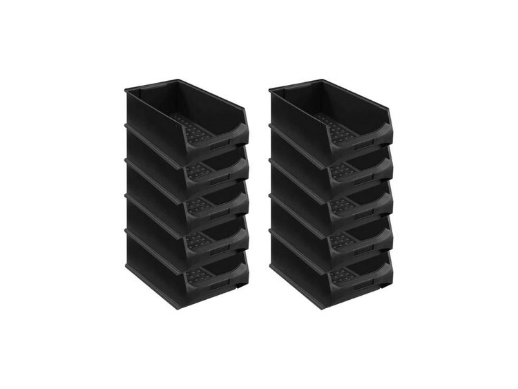 PROREGAL Leitfähige Sichtlagerbox 5.0 HxBxT 20 x 30 x 50 cm 21,8 Liter ESD Sichtlagerbehälter Sichtlagerkasten Sichtlagerkastensortiment Sortierbehälter