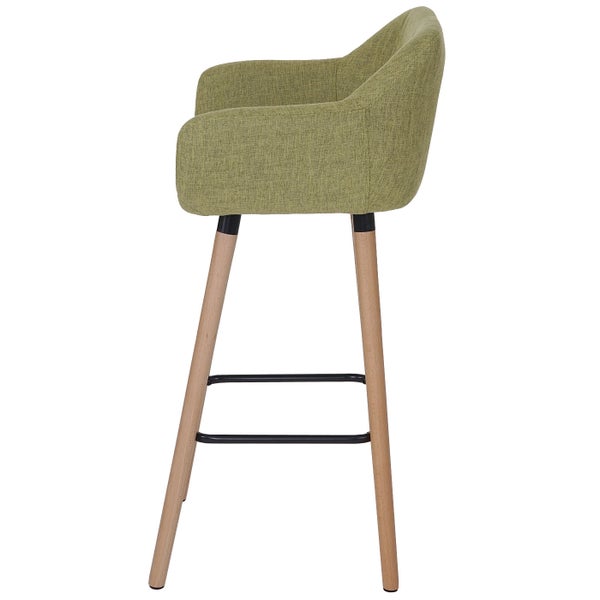 Barhocker mit Armlehne und Holzbeinen